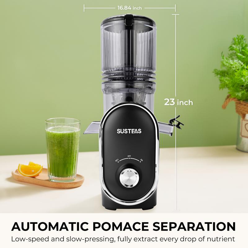 Cold Press Juicer with 5.3" Wide Feed Chute – High Juice Yield, Easy Clean, Whole Fruit Masticator Lisa Domen