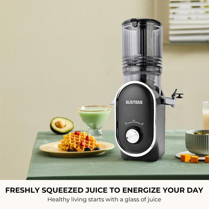 Cold Press Juicer with 5.3" Wide Feed Chute – High Juice Yield, Easy Clean, Whole Fruit Masticator Lisa Domen