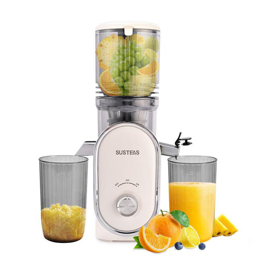 Cold Press Juicer with 5.3" Wide Feed Chute – High Juice Yield, Easy Clean, Whole Fruit Masticator Lisa Domen